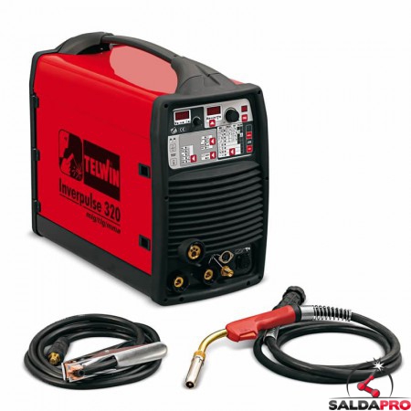 Saldatrice Inverter a filo INVERPULSE 320 MIG/TIG/MMA 400V Telwin
