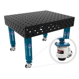 Tavolo per saldatura con ruote SteelExpert GPPH 1,2x1mt spessore 25mm, fori 28mm