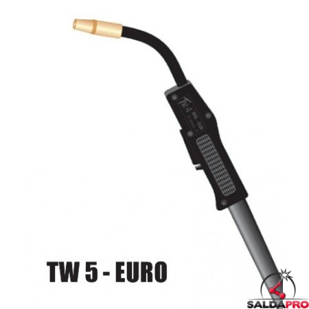 Torcia completa TW5 attacco EURO per saldatura MIG