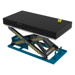 Tavolo per saldatura idraulico SteelExpert GPPH 2x1mt spessore 25mm, fori 28mm