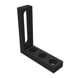 Squadra di battuta 185x175mm GPPH per tavoli saldatura SteelExpert, spessore 25mm, fori 28mm
