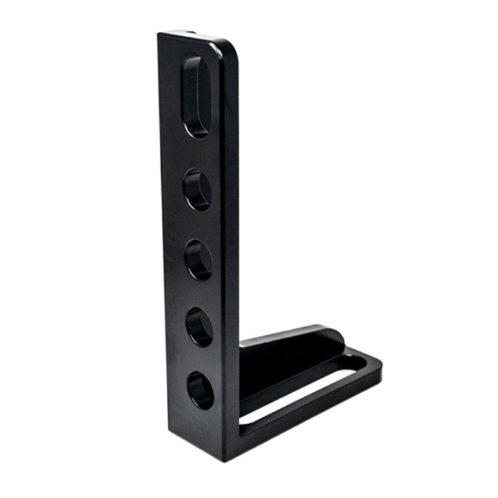 Squadra di battuta 300x190mm destra GPPH per tavoli saldatura SteelExpert, spessore 25mm, fori 28mm