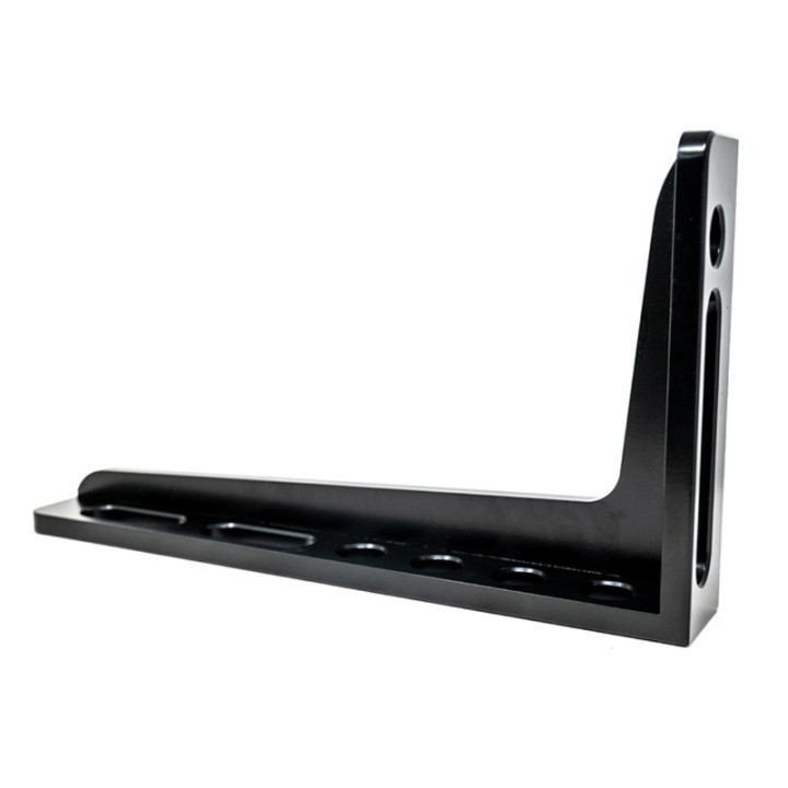 Squadra di battuta 450x250mm destra GPPH per tavoli saldatura SteelExpert, spessore 25mm, fori 28mm