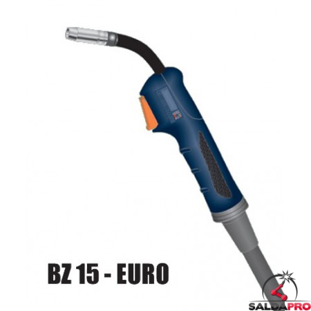 Torcia completa ERGON BZ 15 attacco EURO saldatura MIG