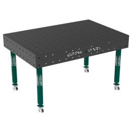 Tavolo saldatura Smart GPPH con ruote spessore 12mm, fori 16mm, dimensioni da 1,5 a 3 metri