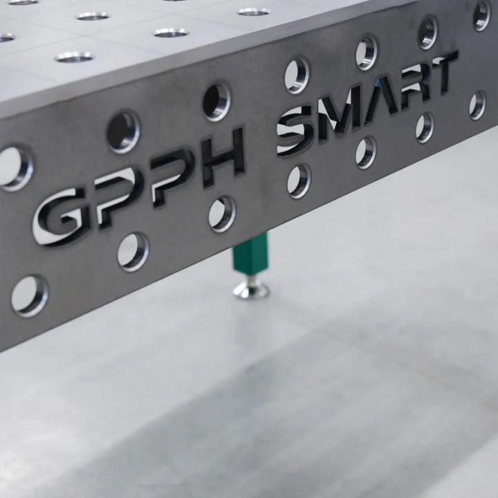 Tavolo saldatura Smart GPPH con ruote spessore 12mm, fori 16mm, dimensioni da 1,5 a 3 metri