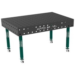 Tavolo saldatura Smart GPPH con ruote spessore 15mm, fori 28mm, dimensioni da 1,5 a 3 metri