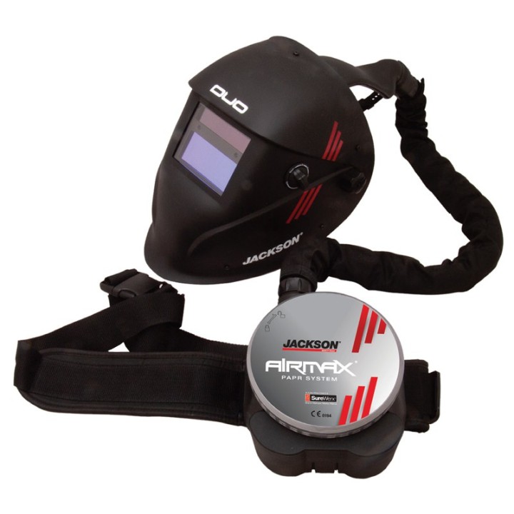 Maschera per saldatura Jackson Safety Duo autoscurante DIN 4/9-13 con respiratore Airmax