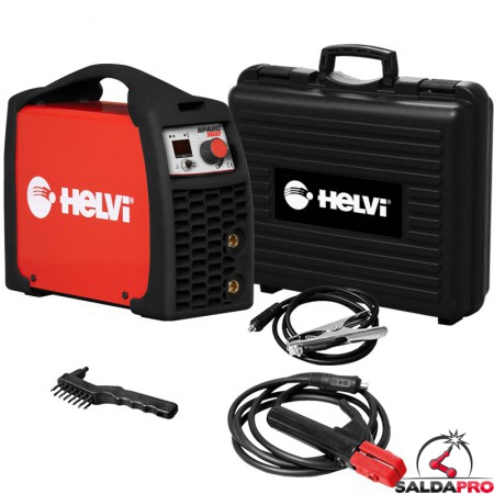 Saldatrice inverter Helvi Sparc 160 per saldatura MMA e TIG 10-160A in Kit con valigetta e accessori