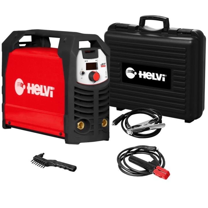 Saldatrice inverter Helvi Jet 160 per saldatura MMA e TIG 10-160A in Kit con valigetta e accessori