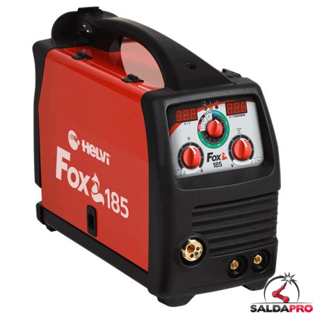 Saldatrice inverter multiprocesso Helvi Fox 185 per saldatura MIG, MMA e TIG in Kit con accessori