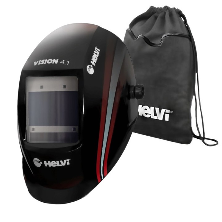 Maschera saldatura Helvi Vision 4.1 True Color autoscurante a protezione variabile DIN 9-13 con sacco portacasco