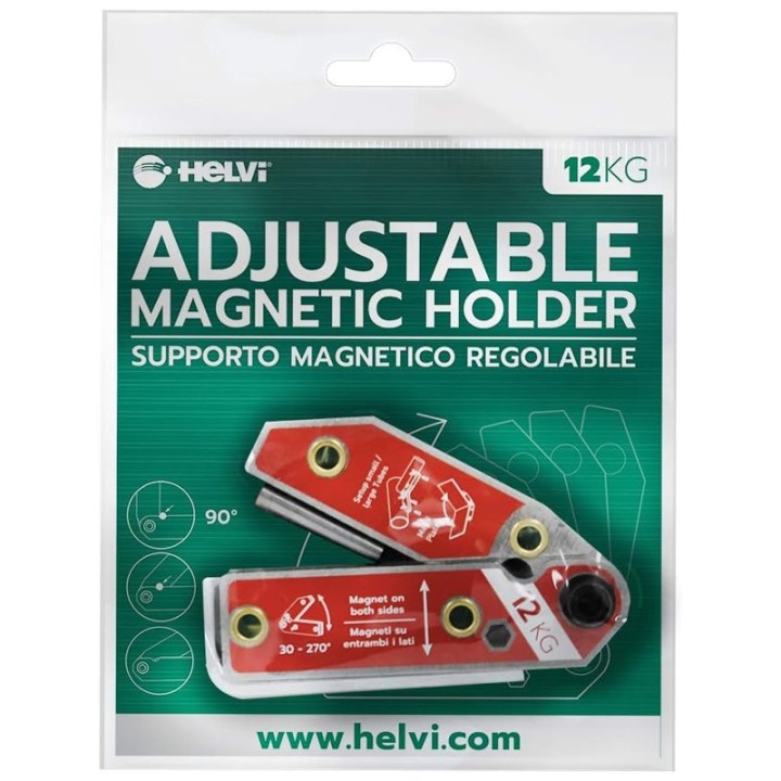 Supporto magnetico per saldatura Helvi regolabile da 30-270° portata 12Kg