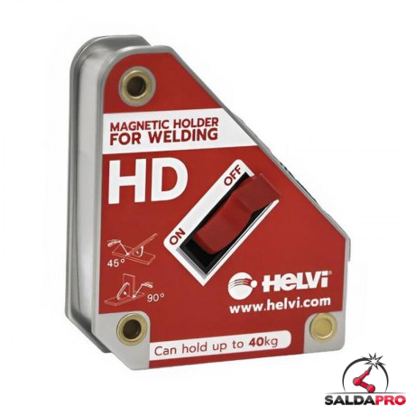 Supporto magnetico ancolare per saldatura Helvi con interruttore on/off, portata 40Kg