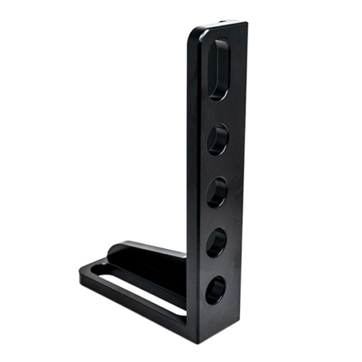 Squadra di battuta 300x190mm sinistra GPPH per tavoli saldatura SteelExpert, spessore 25mm, fori 28mm