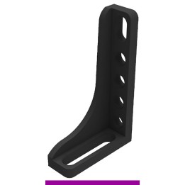 Squadra di battuta 300x190mm sinistra GPPH per tavoli saldatura SteelExpert, spessore 25mm, fori 28mm