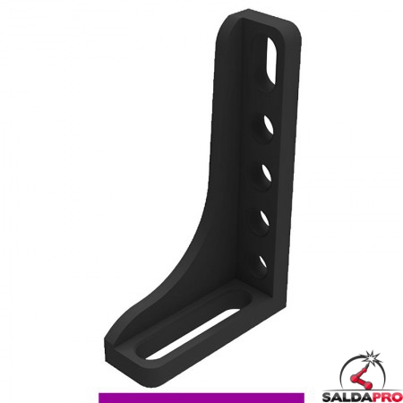 Squadra di battuta 300x190mm sinistra GPPH per tavoli saldatura SteelExpert, spessore 25mm, fori 28mm