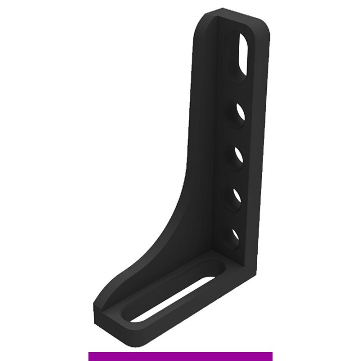 Squadra di battuta 300x190mm sinistra GPPH per tavoli saldatura SteelExpert, spessore 25mm, fori 28mm