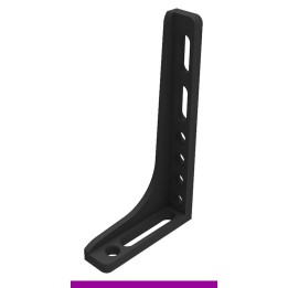 Squadra di battuta 450x250mm sinistra GPPH per tavoli saldatura SteelExpert, spessore 25mm, fori 28mm