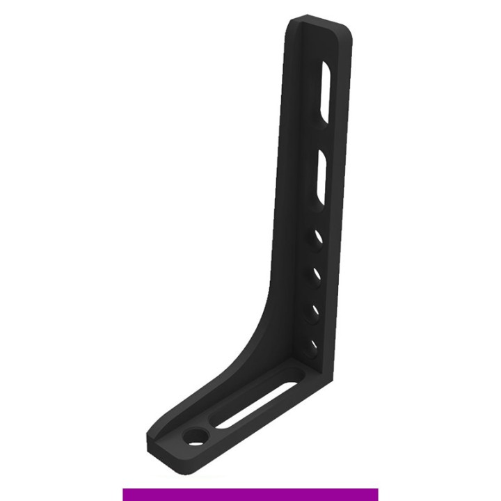 Squadra di battuta 450x250mm sinistra GPPH per tavoli saldatura SteelExpert, spessore 25mm, fori 28mm