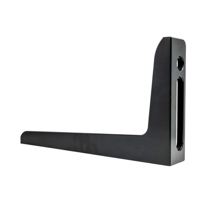 Squadra di battuta 450x250mm sinistra GPPH per tavoli saldatura SteelExpert, spessore 25mm, fori 28mm