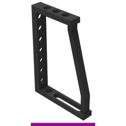 Squadra di battuta 275x400x200mm sinistra GPPH per tavoli saldatura SteelExpert, spessore 25mm, fori 28mm