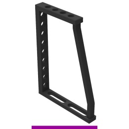 Squadra di battuta 350x500x250mm GPPH per tavoli saldatura SteelExpert, spessore 25mm, fori 28mm