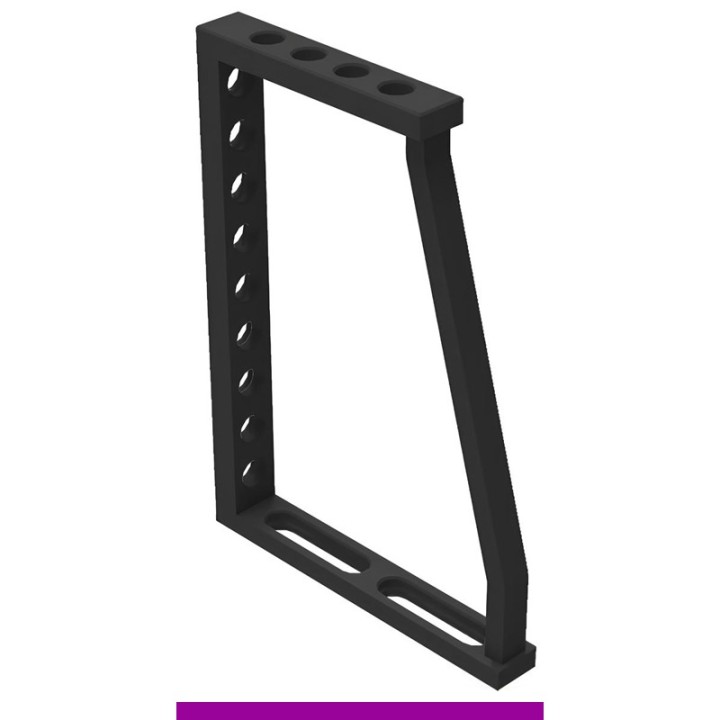 Squadra di battuta 350x500x250mm GPPH per tavoli saldatura SteelExpert, spessore 25mm, fori 28mm