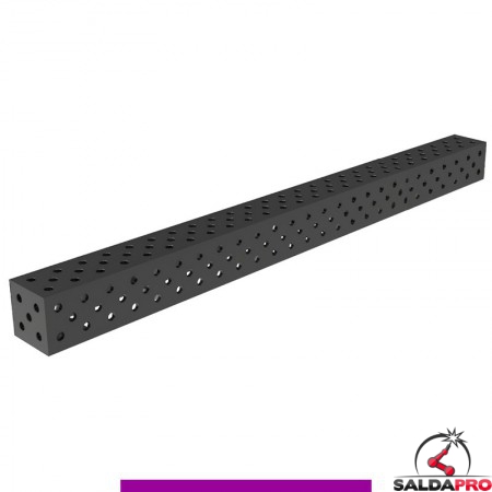 Blocco di collegamento 2400x200x200mm per tavoli saldatura GPPH SteelExpert fori 28mm griglia diagonale