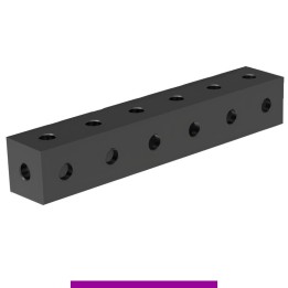 Blocco di collegamento 600x100x100mm per tavoli saldatura GPPH SteelExpert, fori 28mm