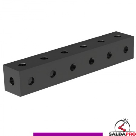 Blocco di collegamento 600x100x100mm per tavoli saldatura GPPH SteelExpert, fori 28mm