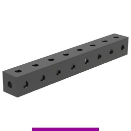 Blocco di collegamento 800x100x100mm per tavoli saldatura GPPH SteelExpert, fori 28mm