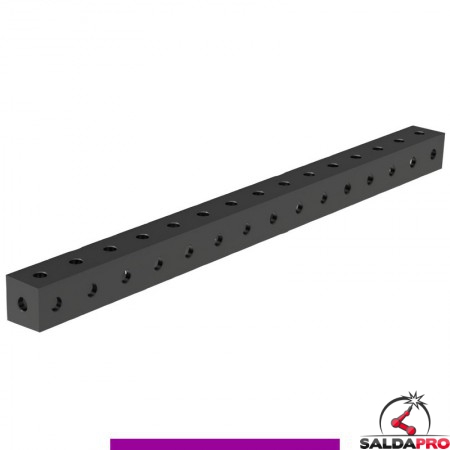 Blocco di collegamento 1500x100x100mm per tavoli saldatura GPPH SteelExpert, fori 28mm