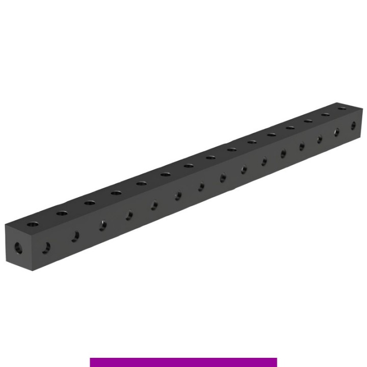 Blocco di collegamento 1500x100x100mm per tavoli saldatura GPPH SteelExpert, fori 28mm