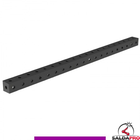 Blocco di collegamento 2000x100x100mm per tavoli saldatura GPPH SteelExpert, fori 28mm