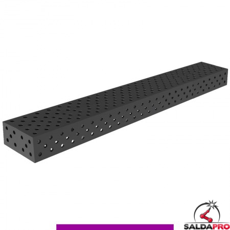 Blocco di collegamento 3000x400x200mm per tavoli saldatura GPPH SteelExpert, fori 28mm griglia diagonale