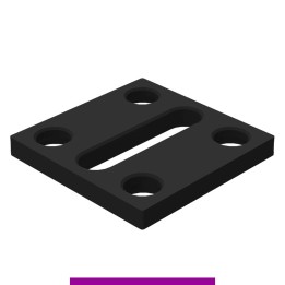 Piastra adattatrice 150x150mm GPPH per tavoli saldatura SteelExpert, spessore 25mm, fori 28mm