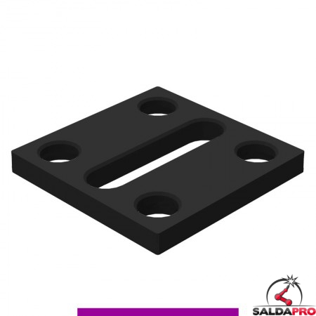 Piastra adattatrice 150x150mm GPPH per tavoli saldatura SteelExpert, spessore 25mm, fori 28mm