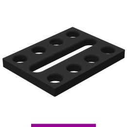 Piastra adattatrice 200x150mm GPPH per tavoli saldatura SteelExpert, spessore 25mm, fori 28mm