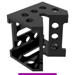 Blocco multifunzione GPPH per tavoli saldatura SteelExpert, spessore 25mm, fori 28mm