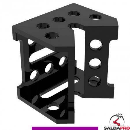 Blocco multifunzione GPPH per tavoli saldatura SteelExpert, spessore 25mm, fori 28mm