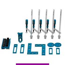 Set 25 accessori di serraggio per tavoli saldatura SteelExpert GPPH, fori 28mm