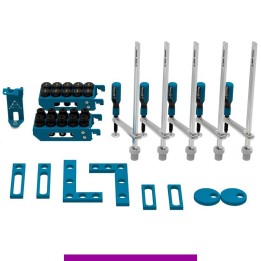 Set 36 accessori di serraggio per tavoli saldatura SteelExpert GPPH, fori 28mm