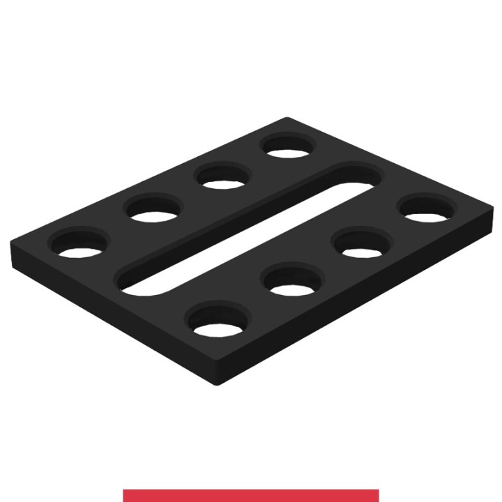 Piastra adattatrice 200x150mm GPPH per tavoli saldatura SteelMax, spessore 15mm, fori 28mm