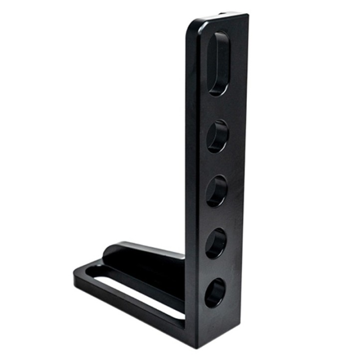 Squadra di battuta 300x190mm sinistra GPPH per tavoli saldatura SteelMax, spessore 15mm, fori 28mm