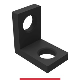 Squadra di battuta 75x75mm GPPH per tavoli saldatura SteelMax, spessore 25mm, fori 28mm