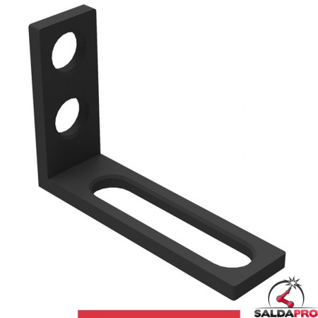 Squadra di battuta 125x185mm GPPH per tavoli saldatura SteelMax, spessore 15mm, fori 28mm