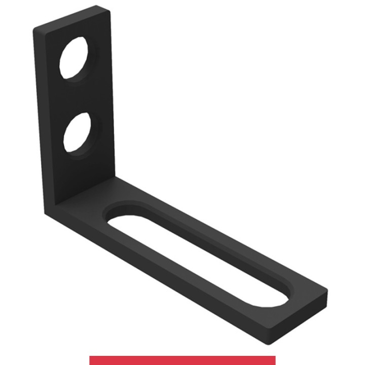 Squadra di battuta 125x185mm GPPH per tavoli saldatura SteelMax, spessore 15mm, fori 28mm