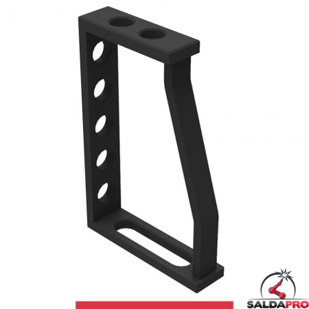 Squadra di battuta 200x300x150mm GPPH per tavoli saldatura SteelMax, spessore 15mm, fori 28mm