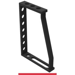 Squadra di battuta 275x400x200mm GPPH per tavoli saldatura SteelMax, spessore 15mm, fori 28mm